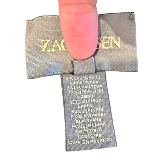 Zac Posen Black Wool & Silk Cocktail Dress Size 6 – Italian Fabric, Silk Lining - Picture 12 of 16